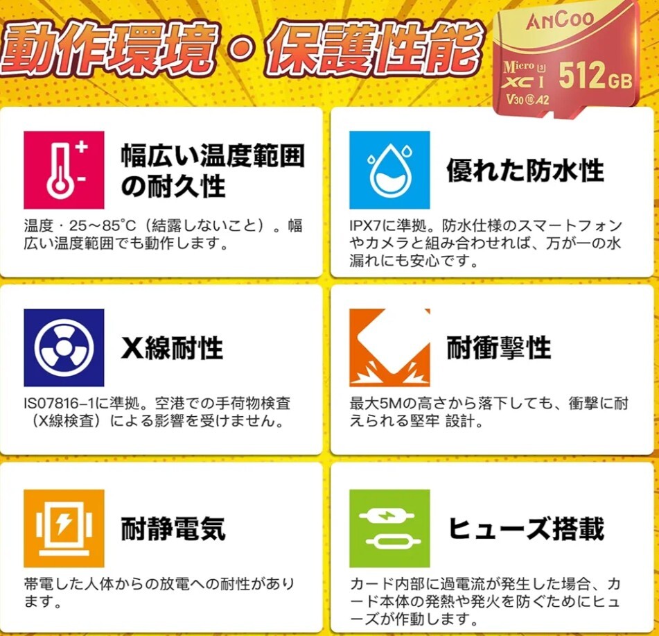 マイクロSDカード 512GB MicroSDカード 新品未使用