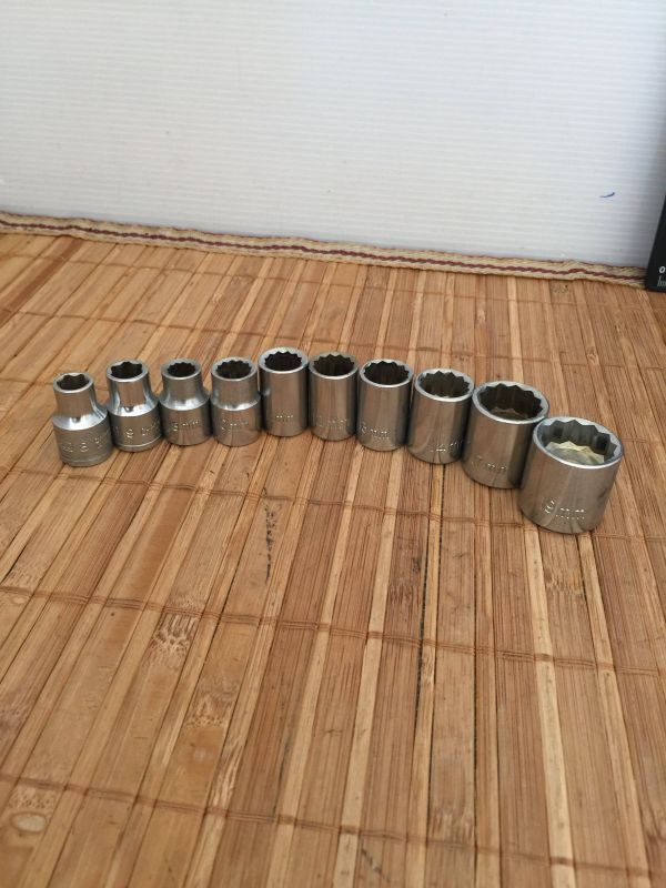 管シ【まとめて】ソケット 色々 レンチ 差込3/8 9.5ミリ　8～15,17.19ミリ KTC TONE他 工具 DIY 作業道具 整備_画像4