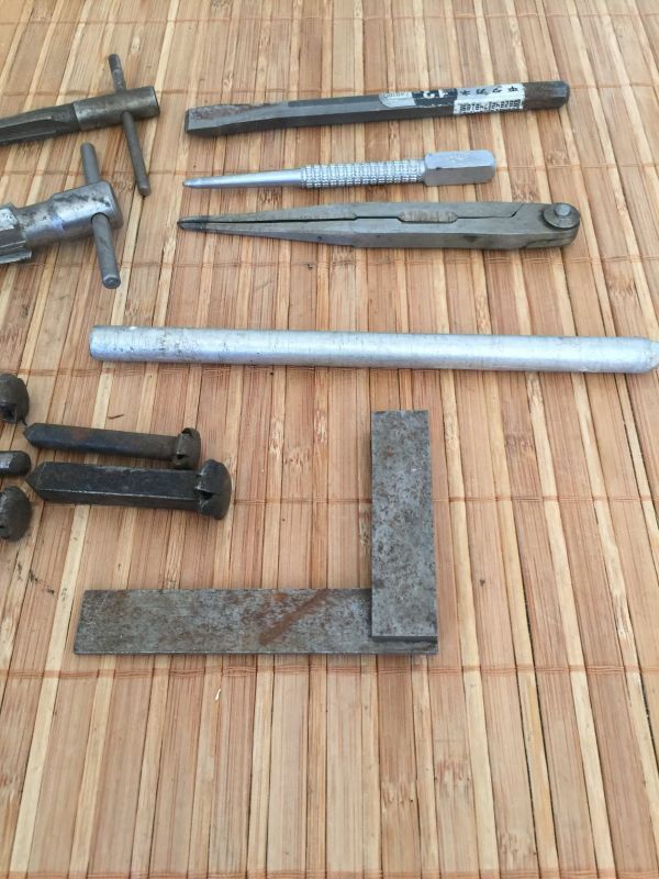 管シ【まとめて】板金 加工 手道具 コンパス タガネ テーパーリーマー DIY 職人 工具 作業_画像5