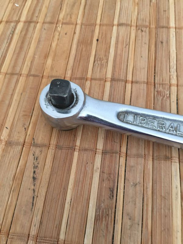 管シ　NKC リベラル ラチェットハンドル ギアレス 9.5㎜ 絶版 希少 DIY 工具 大工 職人 建築 作業 道具 現場_画像5