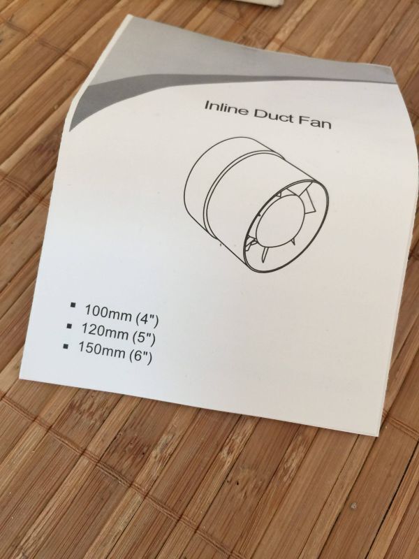 管コ③ インラインダクトファン LFI-09S ホワイト 110V60Hz 12W 換気扇 DIY 大工 建築 設備_画像3