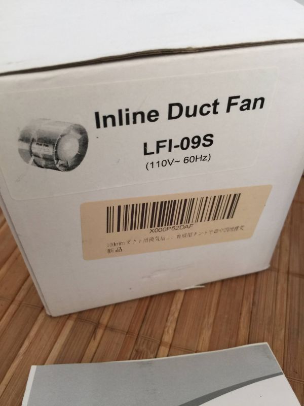 管コ① インラインダクトファン LFI-09S ホワイト 110V60Hz 12W 換気扇 DIY 大工 建築 設備_画像4