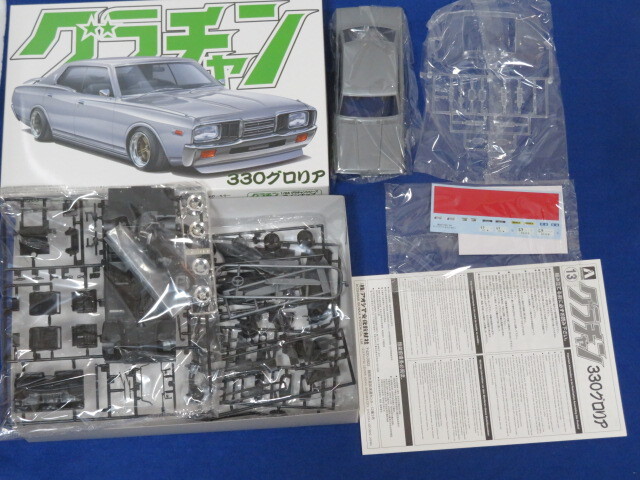 代引き可能! もっとグラチャン、グラチャン 計4個 ジャパン4Drスペシャル 330グロリア ケンメリ2Dr 41マークII アオシマ 1/24_画像4