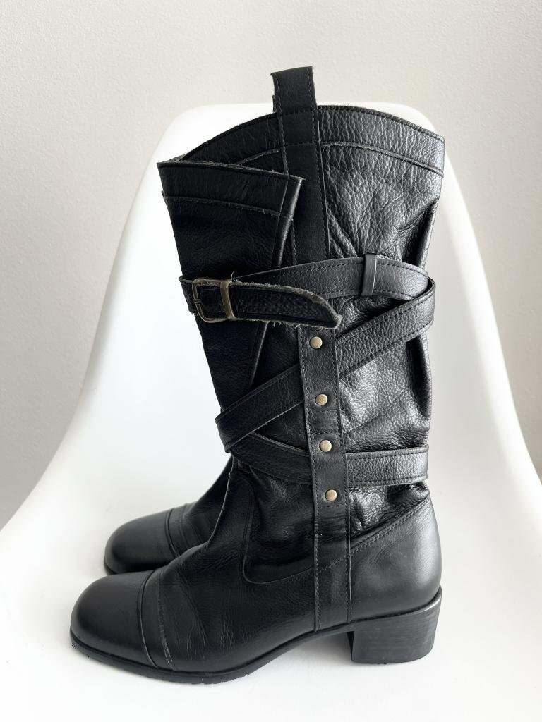 【送料込】ing イング ブーツ 23.0cm ヒール4 ブラック くつ ロング 大人 可愛い おしゃれ お出掛け 6459744_画像2