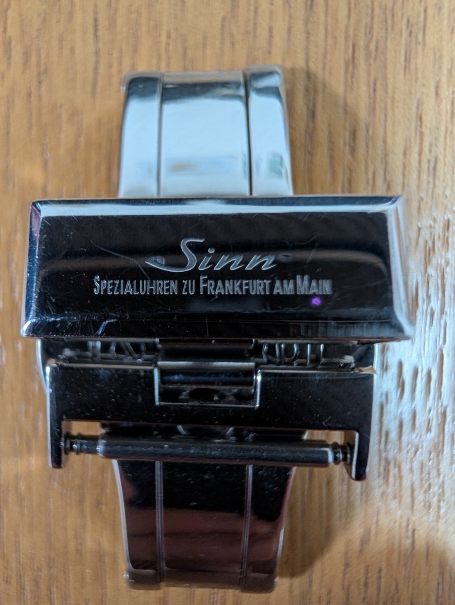 Sinn 純正 バタフライバックル 18mm ステンレス ポリッシュ Dバックル ジン 腕時計 バンド ベルト