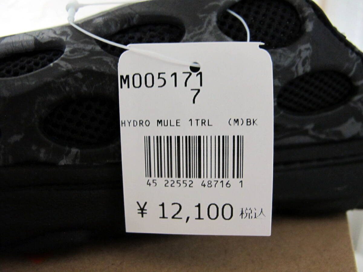 ラス1 新品 MERRELL HYDRO MULE 1 TRL / ハイドロ ミュール 1 TRL 25.0cm 黒(BLACK) J005171 水陸両用サンダル 人気カラー 箱有