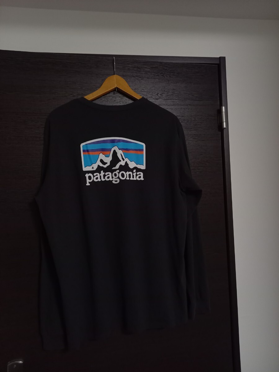 パタゴニア メキシコ制 プリントロゴ 長袖　Tシャツ　sizeL　patagonia　カットソー　スウェット　アウトドア　キャンプ　登山　舊タグ　