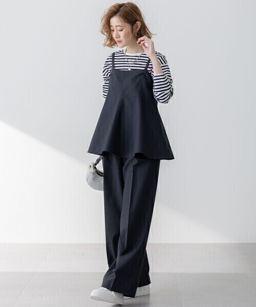 【送料無料】23区 MY STANDARD 大きいサイズ44 【大好評素材/洗える】コットンベアジャージー ロング Tシャツ 定価11,000円 新品_画像4