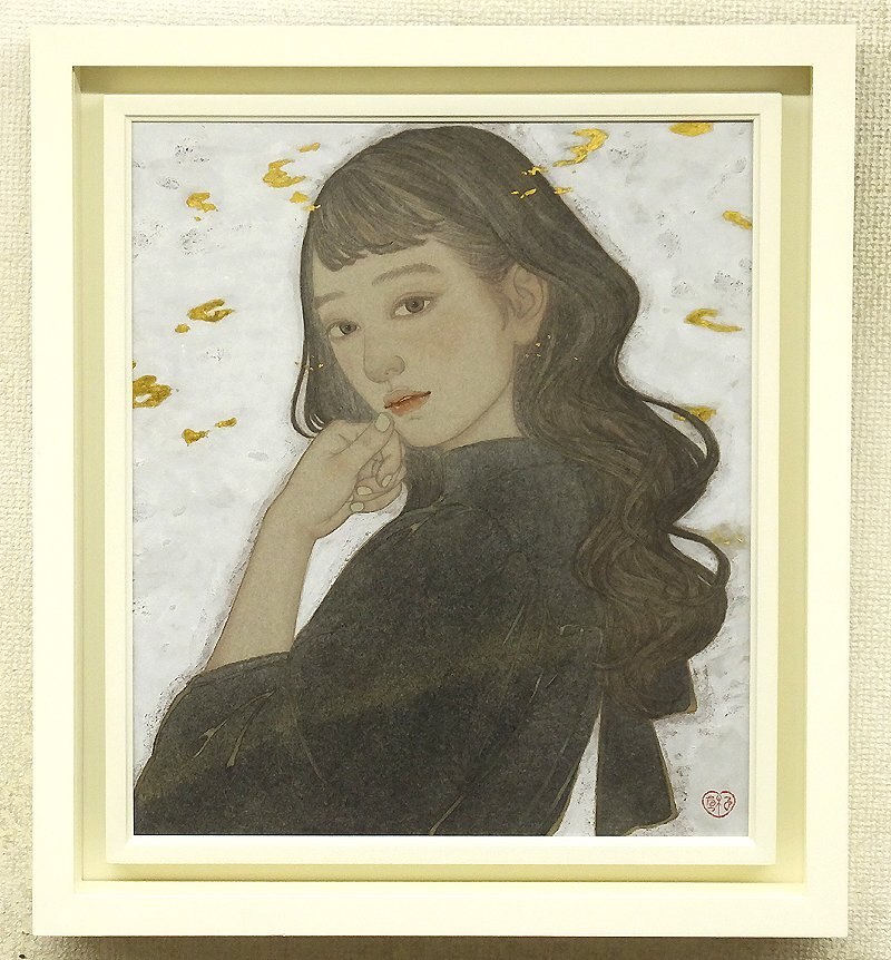 【GLC】八木恵子 「炎は瞼の裏で」 日本画8号共シール 日本美術院研究会員 佐賀県出身 注目精鋭_画像1