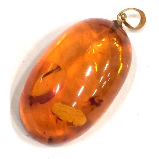 1円 琥珀 コハク ペンダントトップ 金具 K18 含む ネックレス イヤリング 他 アクセサリー 総重量約0.87kg A20715_画像6