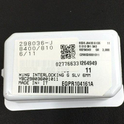 新品同様 グッチ 298036-J8400/8106/11 925インターロッキングG スリムオープンバンドリング ＃11 10号 GUCCI UE_画像8