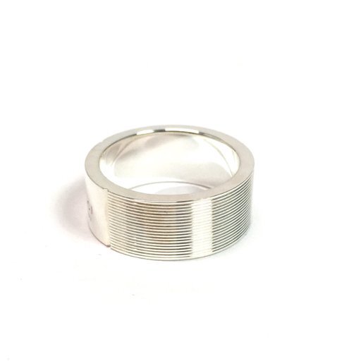 新品同様 グッチ 163179-J8400/8106/15 Ag925 ロゴリング 指輪 アクセサリー #15 約14号 ユニセックス 未使用品 UE_画像2