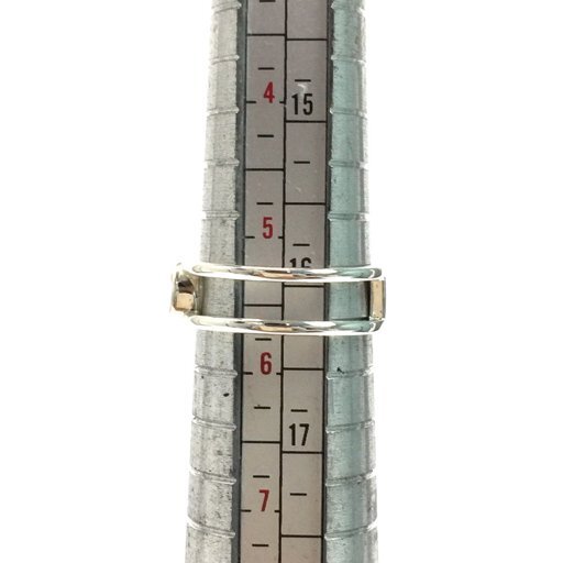 新品同様 グッチ 298036-J8400/8106/11 925インターロッキングG スリムオープンバンドリング ＃11 10号 GUCCI UE_画像9