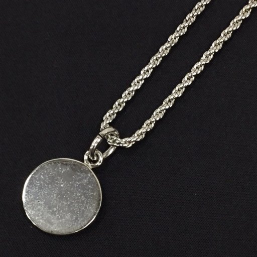 バーバリーズ ラウンド ロゴ メダルモチーフ ネックレス シルバーカラー アクセサリー 保存箱付き Burberrys QH102-80_画像3