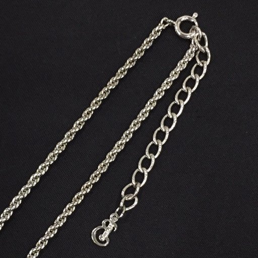 バーバリーズ ラウンド ロゴ メダルモチーフ ネックレス シルバーカラー アクセサリー 保存箱付き Burberrys QH102-80_画像5