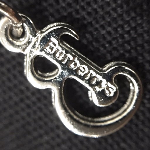 バーバリーズ ラウンド ロゴ メダルモチーフ ネックレス シルバーカラー アクセサリー 保存箱付き Burberrys QH102-80_画像7