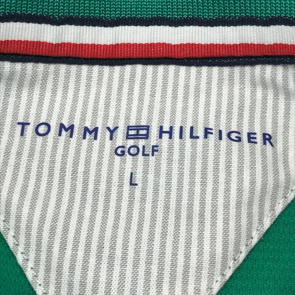 TOMMY HILFIGER GOLF トミー ヒルフィガーゴルフ 半袖ポロシャツ グリーン系 L [240101534204] ゴルフウェア メンズ_画像5