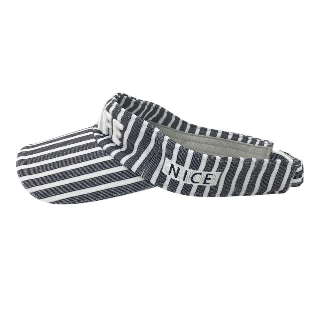 LE COQ GOLF ルコックゴルフ サンバイザー ストライプ柄 グレー系 F [240101347510] ゴルフウェア_画像2