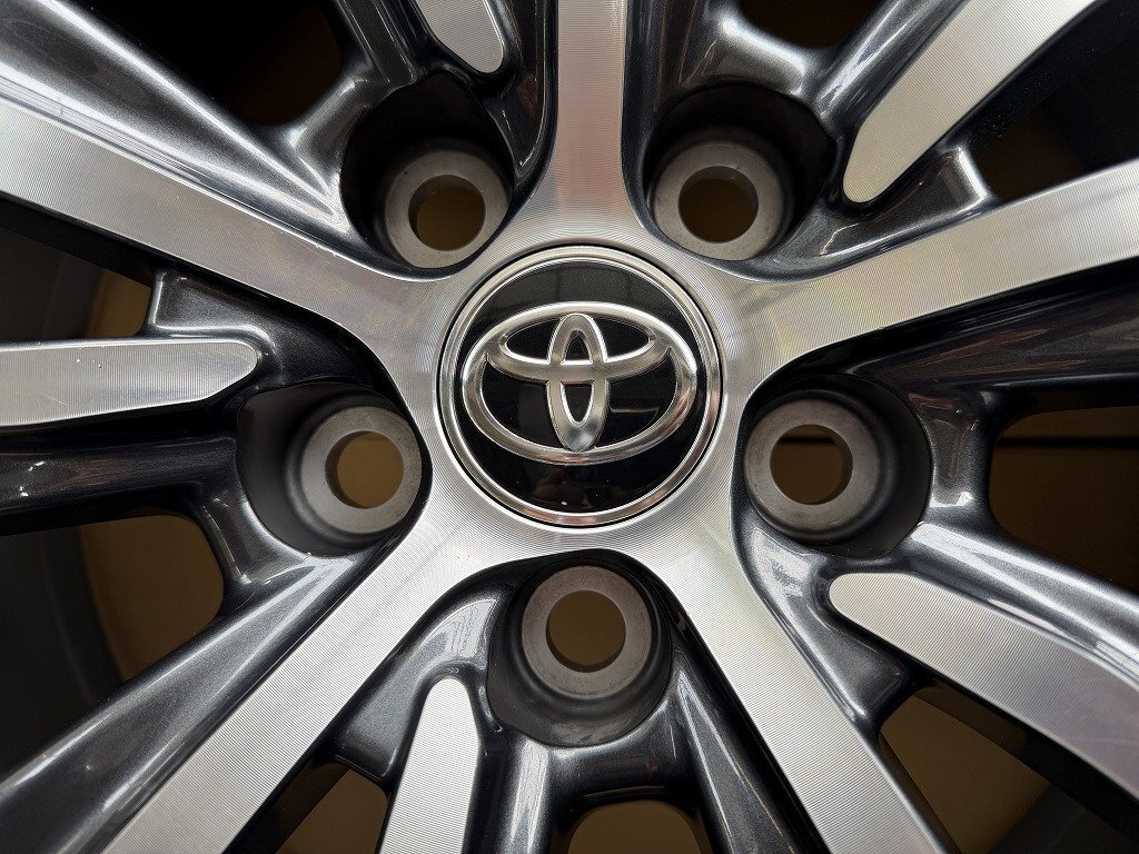 ガリ傷無し 4本 ★ トヨタ 80 ハリアー 純正 7J +35 5H-114.3 新品エアバルブ交換済み ★ TOYOTA スタッドレス用などに_画像7