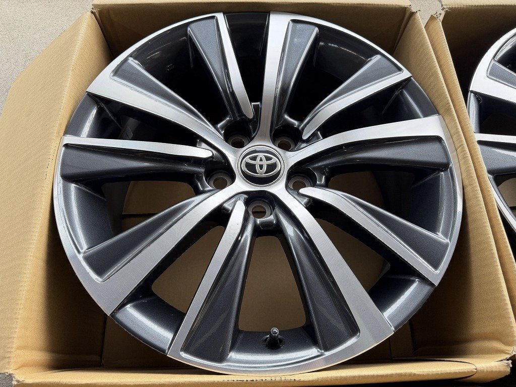 ガリ傷無し 4本 ★ トヨタ 80 ハリアー 純正 7J +35 5H-114.3 新品エアバルブ交換済み ★ TOYOTA スタッドレス用などに_画像4