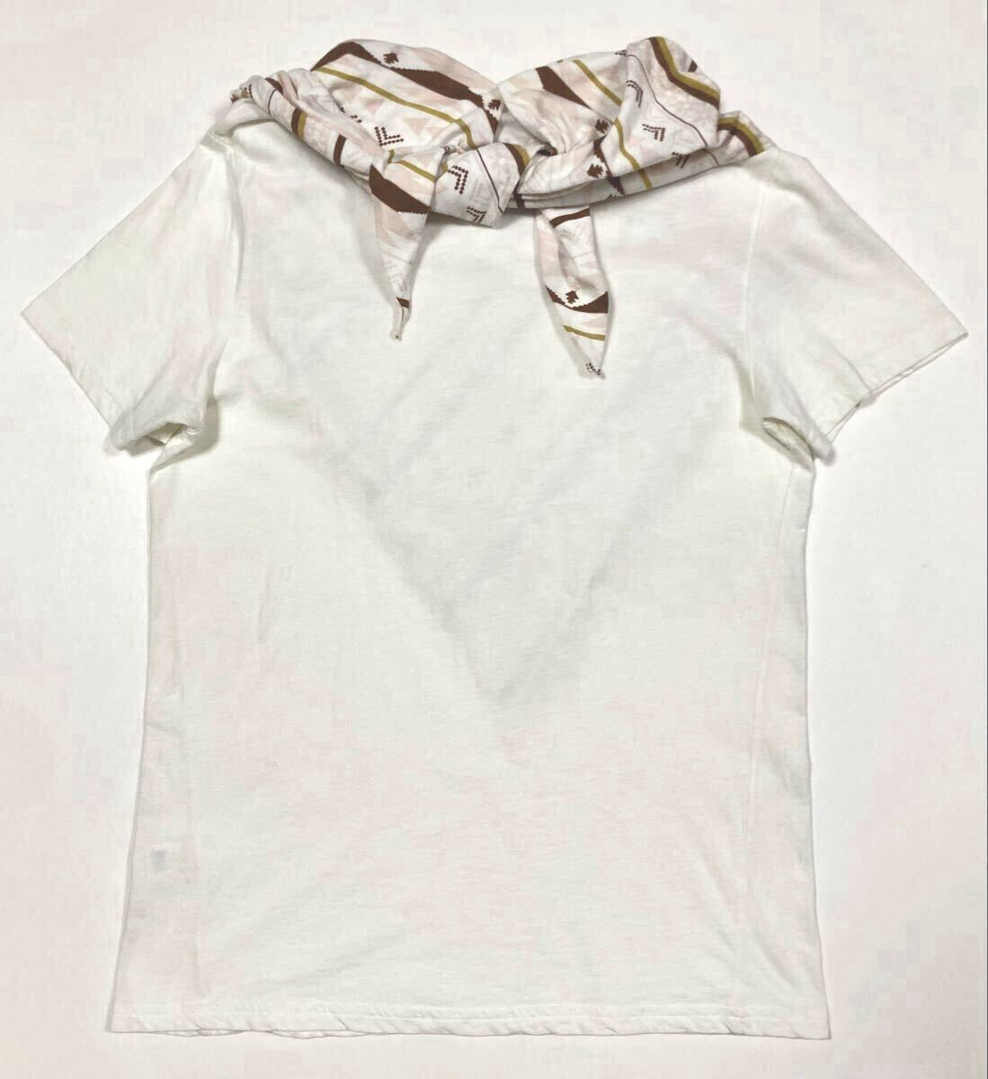 美品「RIVER ISLAND」ネイティブ柄ストール付き クルーネック 半袖 TEE トルコ製　L_画像2