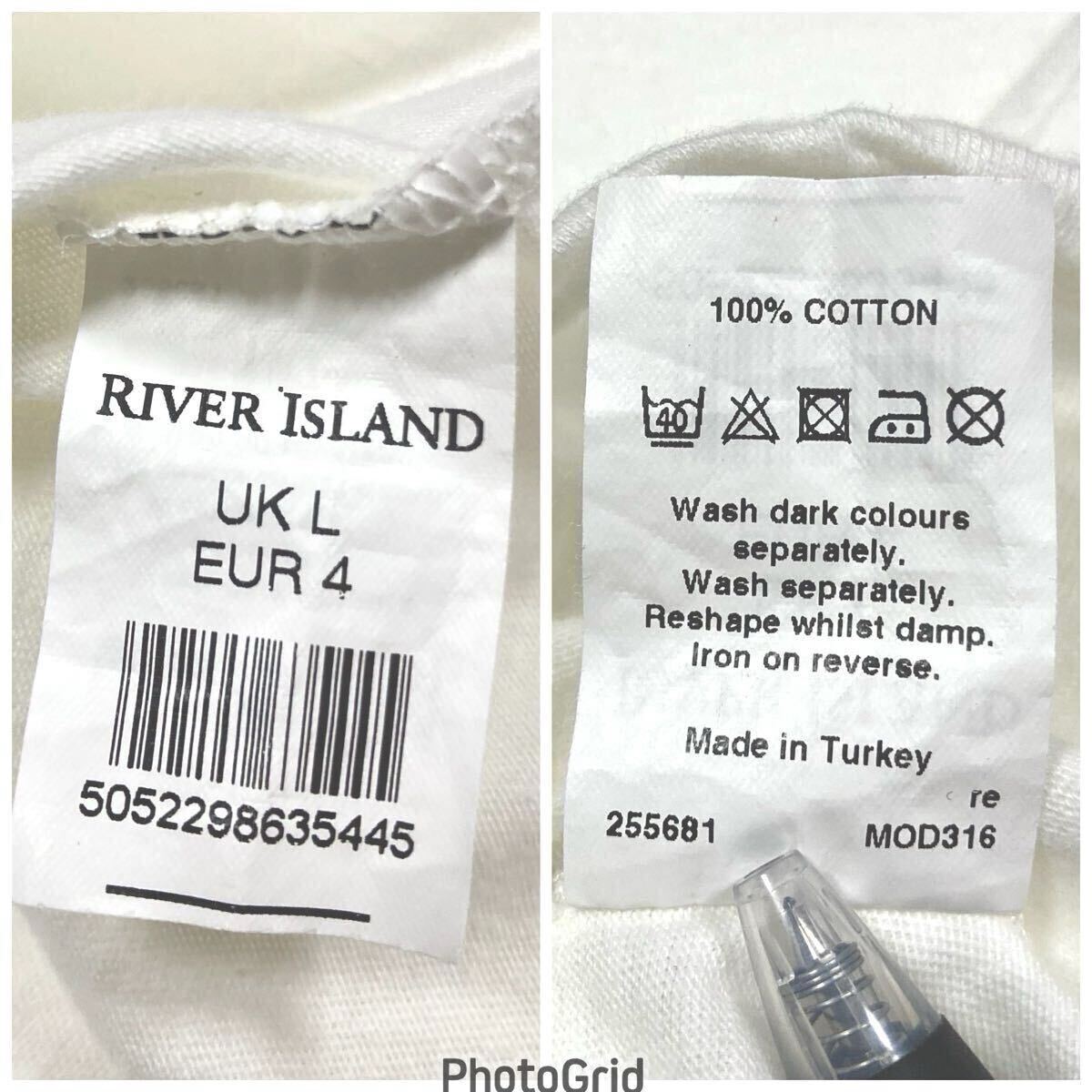美品「RIVER ISLAND」ネイティブ柄ストール付き クルーネック 半袖 TEE トルコ製　L_画像8