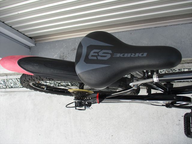 E584　★16800円★整備済み 中古子供自転車(chē) アサヒ　DRIDE　ブラック　LEDオートライト　６段【24インチ 】 (*^▽^*)