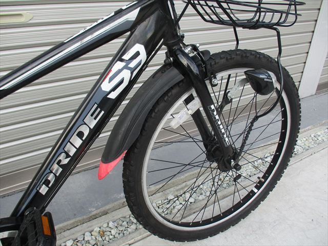E584　★16800円★整備済み 中古子供自転車(chē) アサヒ　DRIDE　ブラック　LEDオートライト?。抖巍?4インチ 】 (*^▽^*)