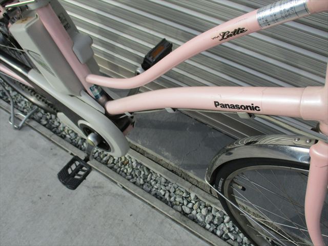 E588　★整備済み　中古電動自転車　パナソニック　ViViラッテ　ピンク★【26インチ　13.2Ah４點燈】
