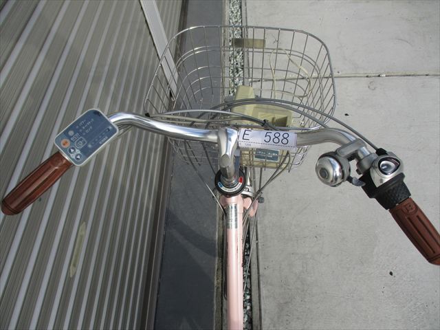 E588　★整備済み　中古電動自転車　パナソニック　ViViラッテ　ピンク★【26インチ　13.2Ah４點燈】