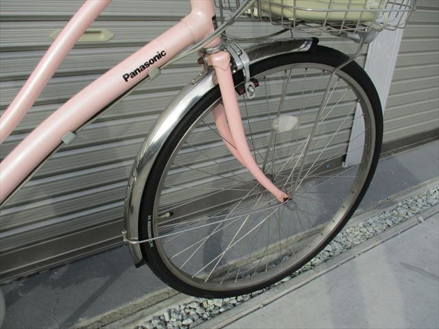 E588　★整備済み　中古電動自転車　パナソニック　ViViラッテ　ピンク★【26インチ　13.2Ah４點燈】
