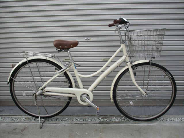 E631★限定特価　整備済み★ブリヂストン　シティ　エブリッジ　アイボリー★ 中古自転車 【26インチ 】 アルミフレーム(*^▽^*)_画像1