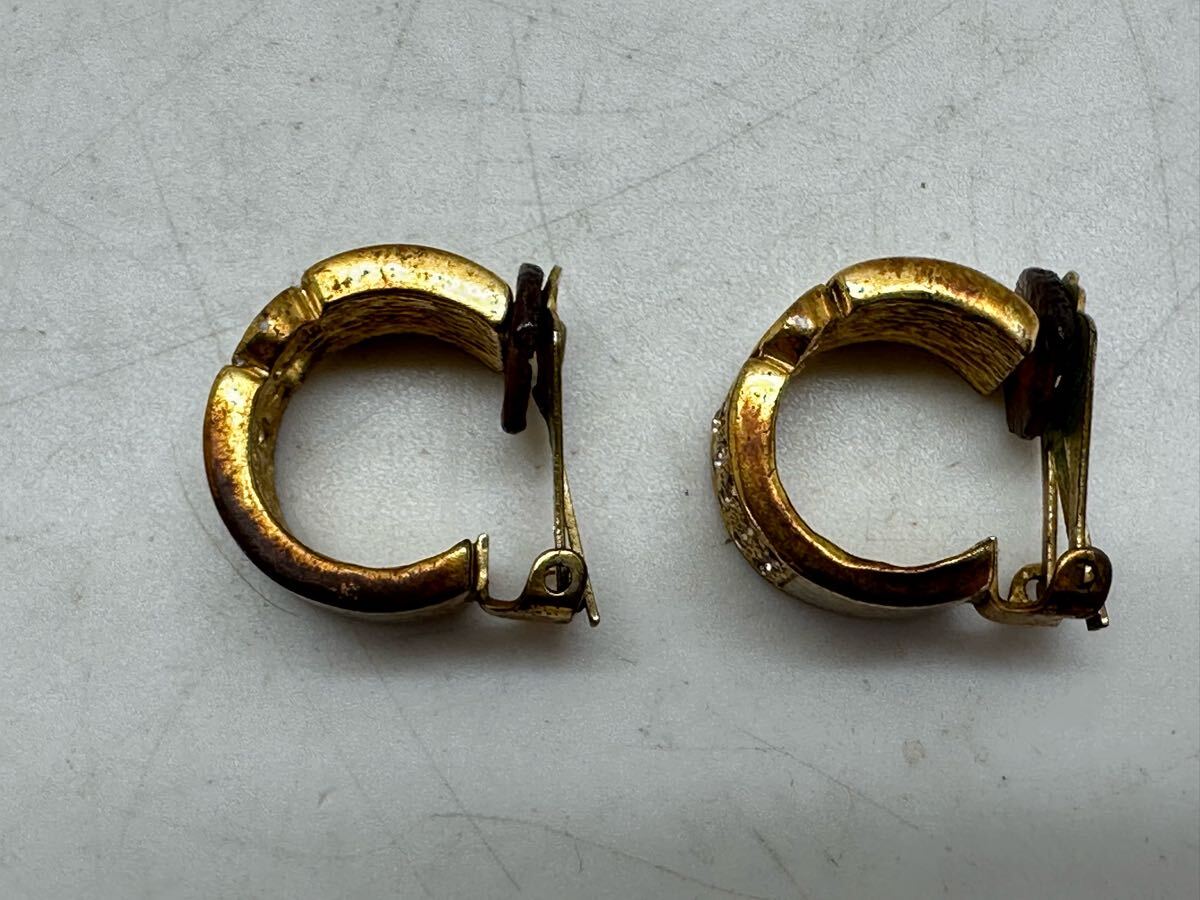 Christian Dior クリスチャンディオール イヤリング ゴールドカラー 総重量約15.7g ヴィンテージ アンティーク_画像6