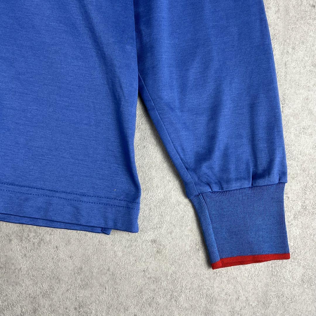 【入手困難】LEONARD レオナール デザインポロシャツ 長袖 ブルー_画像6