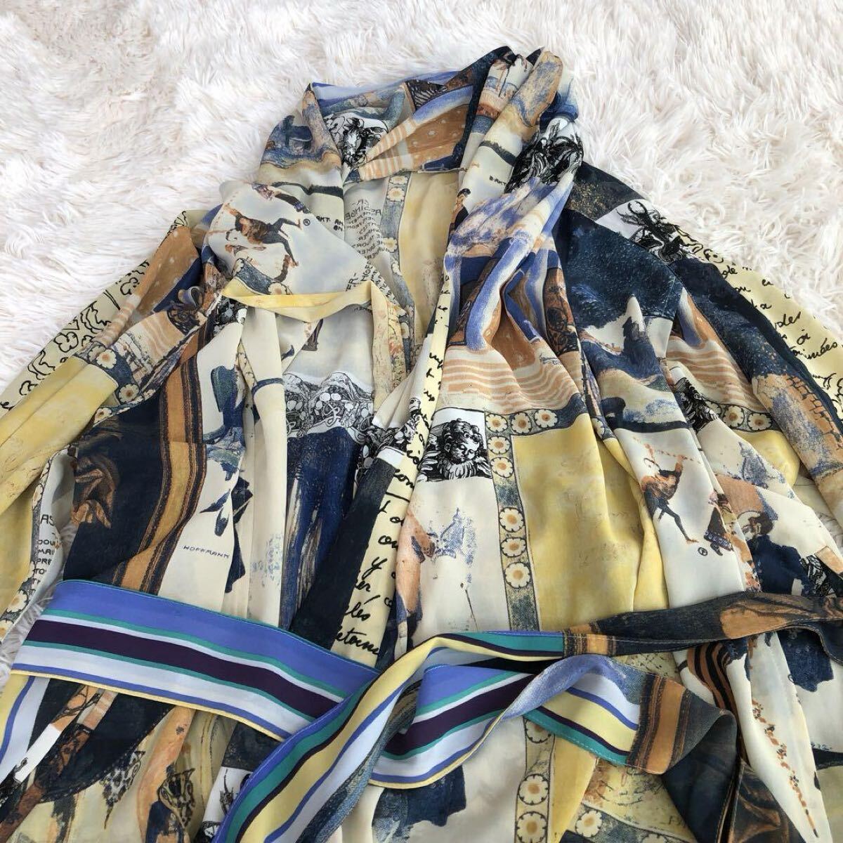 LUNA MATTINOルナマティーノ総柄デザインシャツジャケットM_画像7