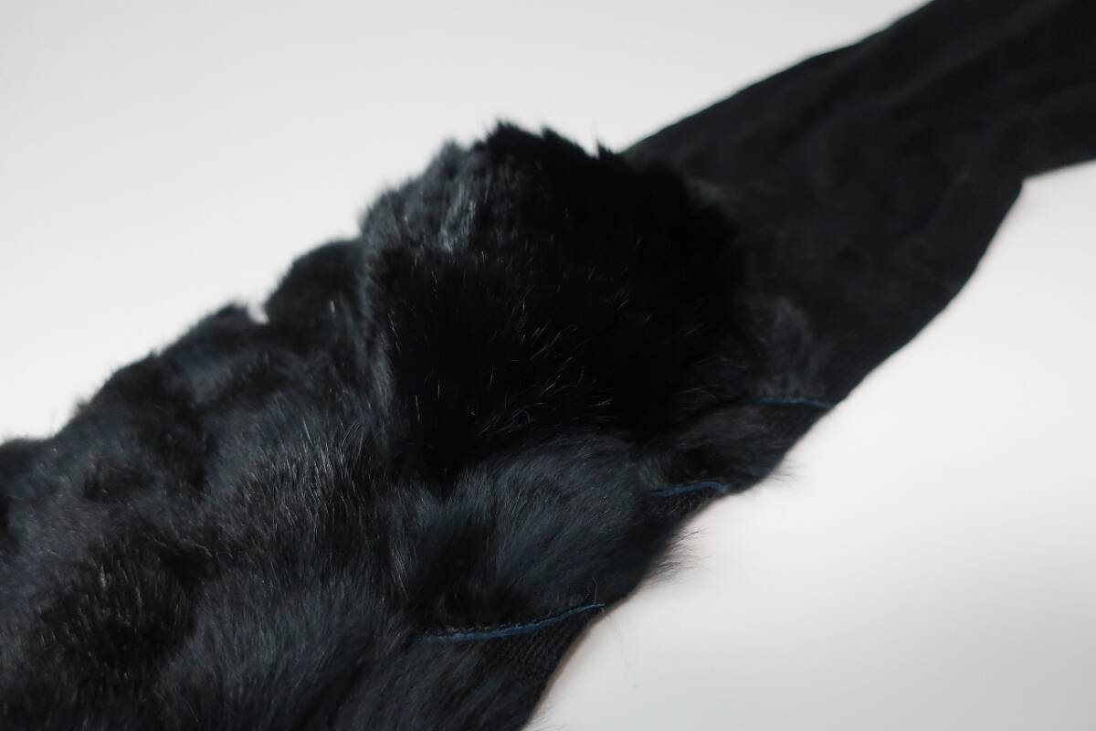 新品　アンテプリマ　ANTEPRIMA　フラワーモチーフ　ラビットファーマフラー　2AN60045-24　ブラック系_画像7