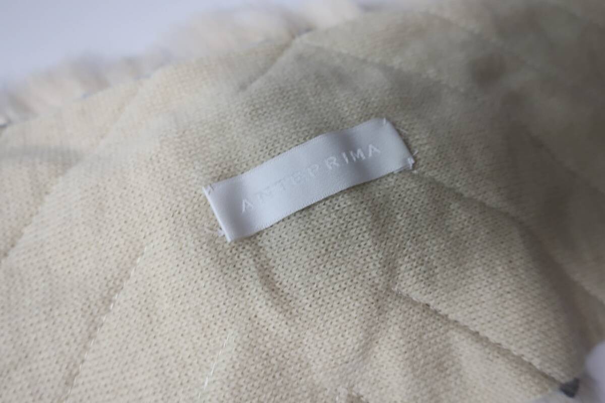 新品　アンテプリマ　ANTEPRIMA　フラワーモチーフ　ラビットファーマフラー　2AN60045-24　ホワイト系_画像9