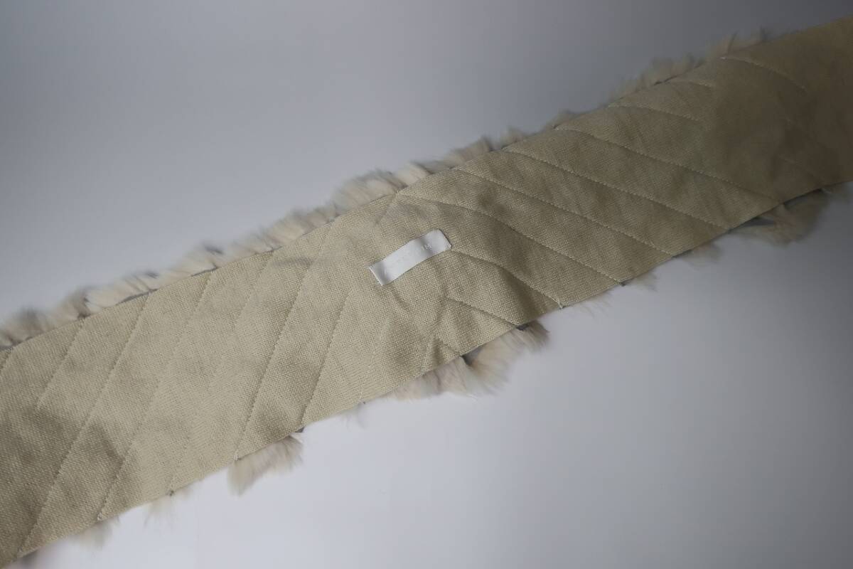 新品　アンテプリマ　ANTEPRIMA　フラワーモチーフ　ラビットファーマフラー　2AN60045-24　ホワイト系_画像8