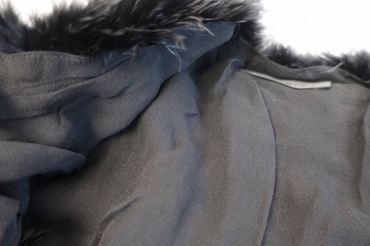 新品　アンテプリマ　ANTEPRIMA　羽毛　フェザー　ファー ケープ　ジャケット　ベスト　2AN68019　サイズ３４　ブラック系_画像8