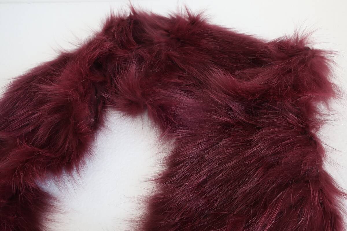 新品　ANTEPRIMA　アンテプリマ　リアルファー　フォックス　シフォン　2AN68011　ボルドー系_画像4