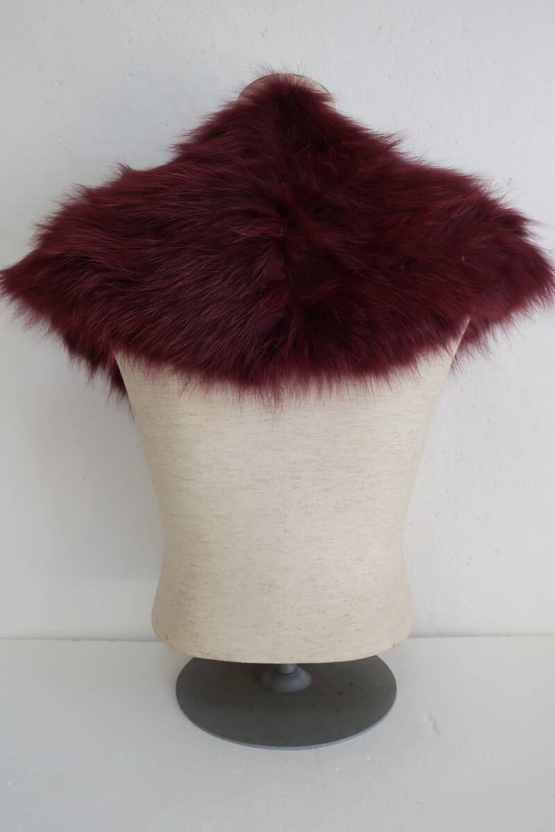 新品　ANTEPRIMA　アンテプリマ　リアルファー　フォックス　シフォン　2AN68011　ボルドー系_画像2