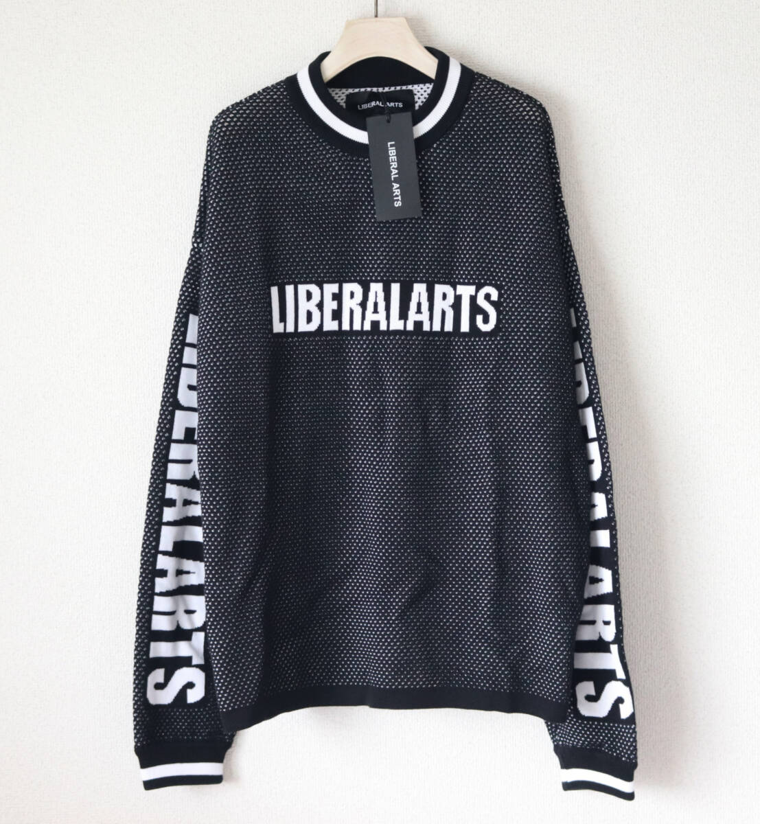 69,300円新品タグ付き【LIBERAL ARTS リベラルアーツ】AMERICAN DREAM CREW NECK 黒 1(L) v7620_画像2