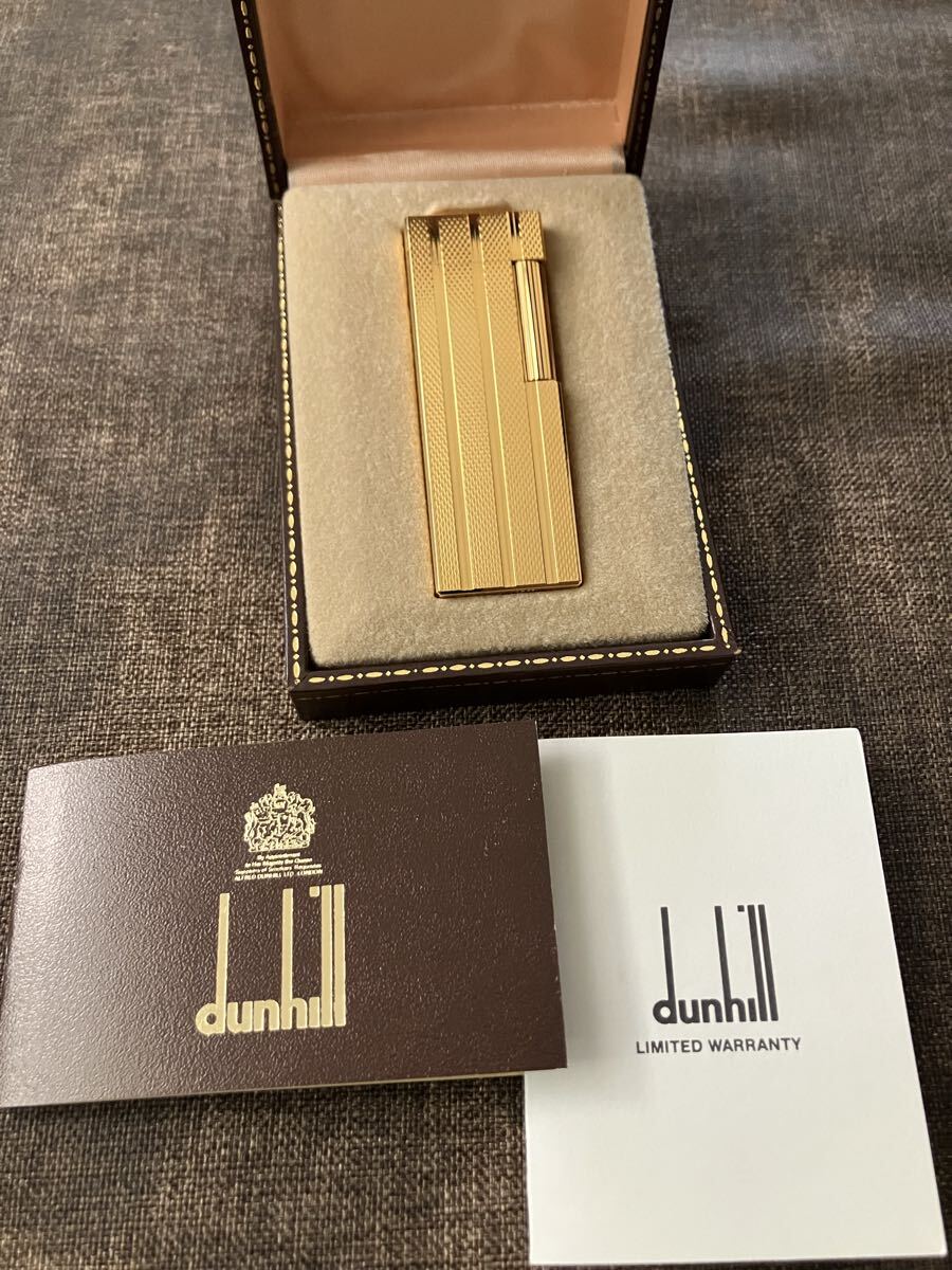 未使用保管品 Dunhill ダンヒル ライター ローラー式 ガスライター ゴールドカラー スクエア 着火未確認 1円〜_画像5