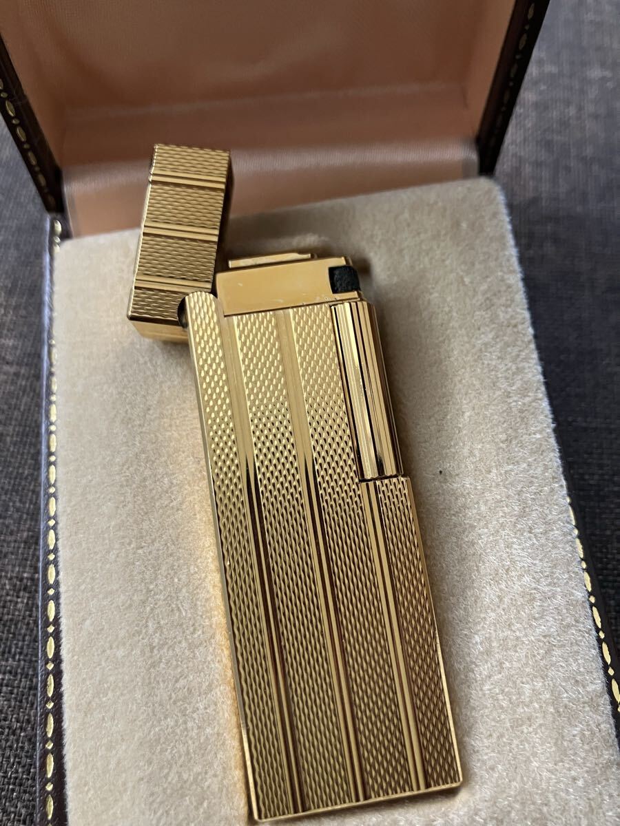 未使用保管品 Dunhill ダンヒル ライター ローラー式 ガスライター ゴールドカラー スクエア 着火未確認 1円〜_画像7