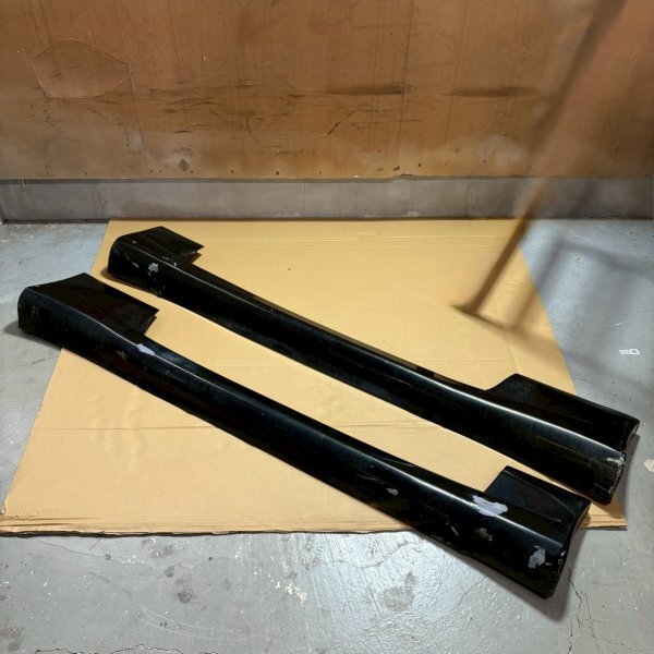 日産 RPS13 RS13 180SX 純正 サイドステップ サイドスカート 左右セット 黒 KH3 S13 S14 S15 シルビア_画像1
