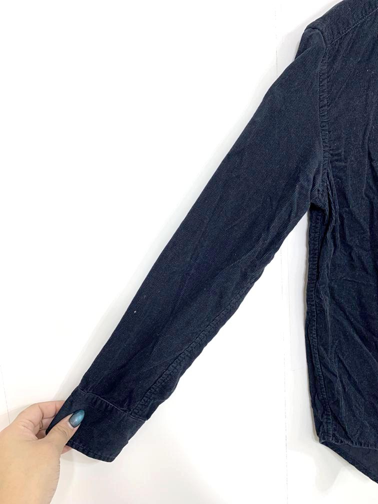 ゆうパケットOK POLO RALPH LAUREN ポロ ラルフローレン 長袖 ボタンダウン コーデュロイ シャツ sizem/10-12/紺 ■■_画像3