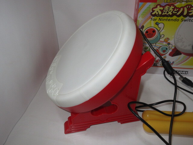 動作確認済み 太鼓の達人専用コントローラー 太鼓とバチ for Nintendo Switch NSW-079 HORI/ホリ 外箱 説明書付_画像2