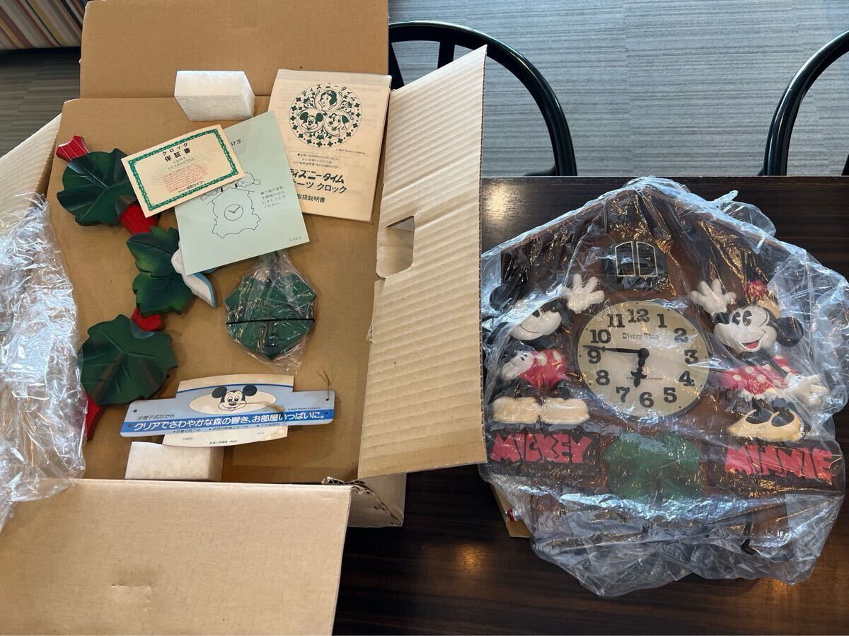 アンティーク超レアディズニータイム SEIKOセイコーFW691W ミッキーマウス鳩時計 動作品 店頭展示長期保管品 付属品専用箱有_画像1