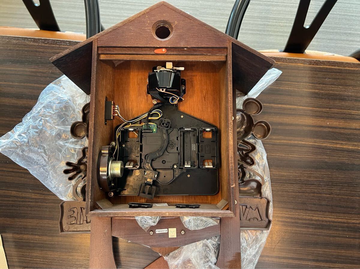 アンティーク超レアディズニータイム SEIKOセイコーFW691W ミッキーマウス鳩時計 動作品 店頭展示長期保管品 付属品専用箱有_画像4