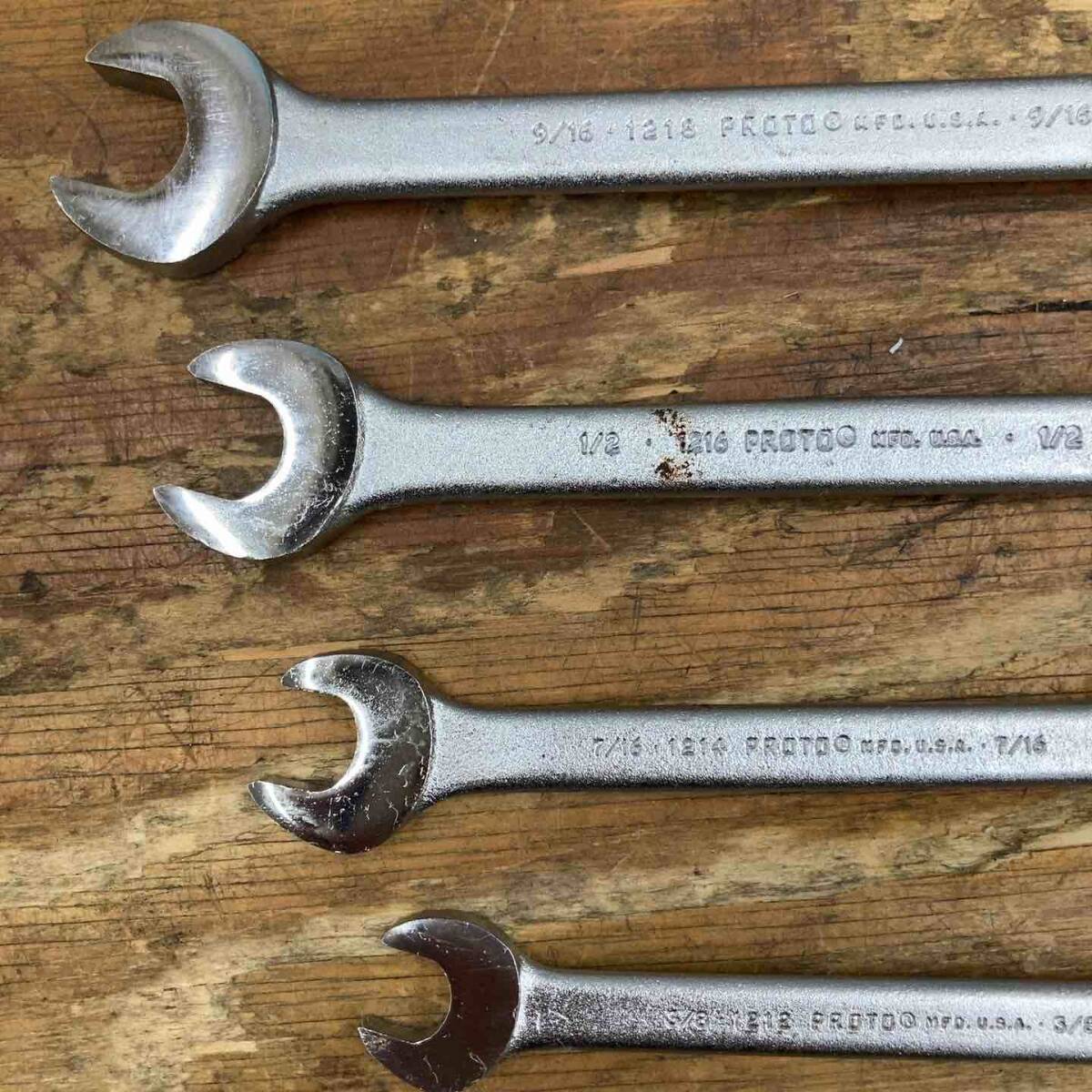 [ б/у товар ]PROTO комбинированный гаечный ключ 7 шт. комплект дюймовый размер 